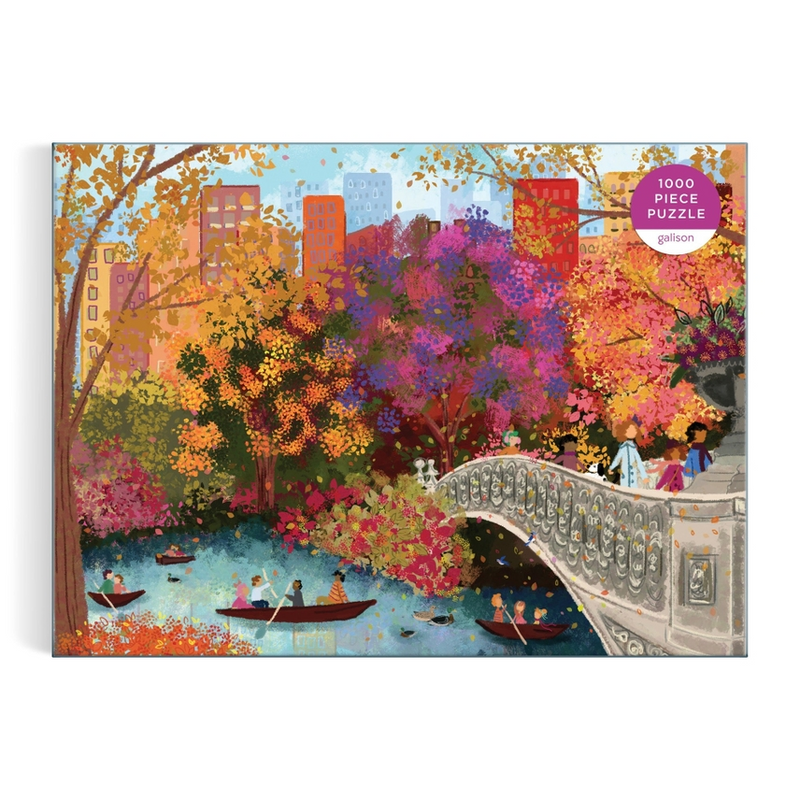 Galison Puzzles: Joy Laforme Collection - 'Autumn On Bow Bridge' - 1000 Piece Puzzle