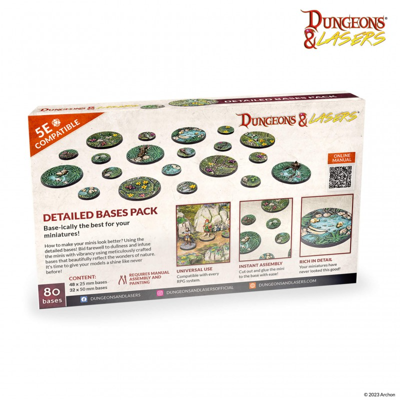 Dungeons and Lasers: Miniatures - Detailed Bases Pack