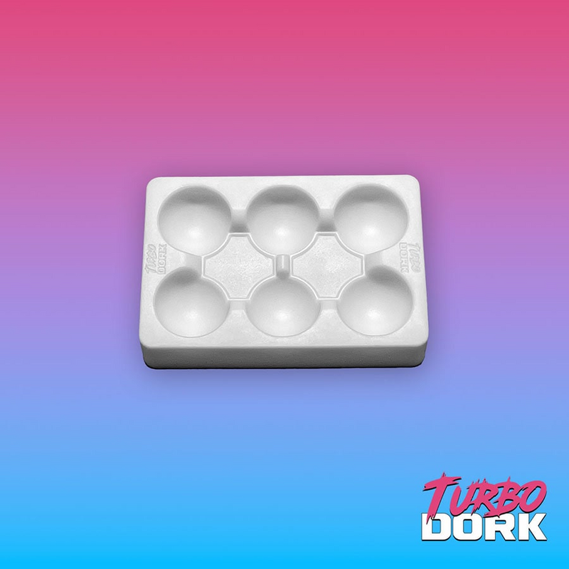 Turbo Dork: Non-Stick Silicone Dry Palette - Small - White