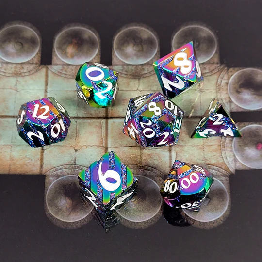 Forged Gaming: Banded Start Dust - Metal RPG Dice Set