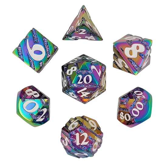 Forged Gaming: Banded Start Dust - Metal RPG Dice Set