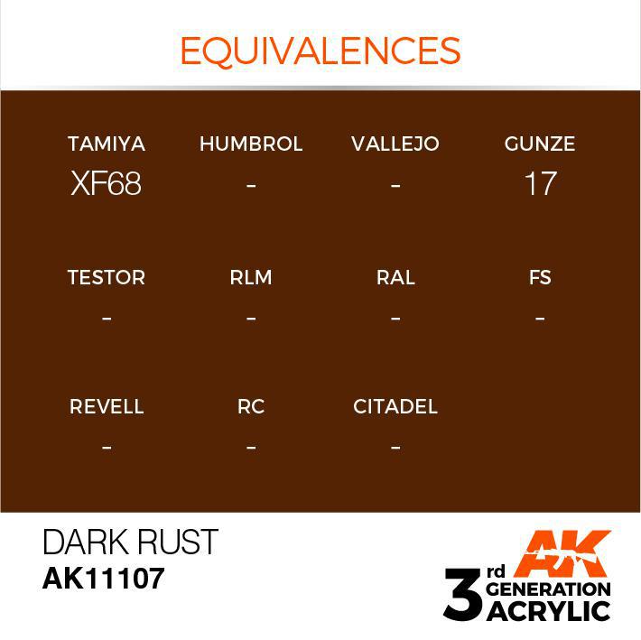 AK Interactive: 3G Acrylic Paint - Dark Rust (17ml)