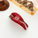 SoapElenGlen: Vibrant Red Chili - Shaped Vegetable Hair Claw Clip