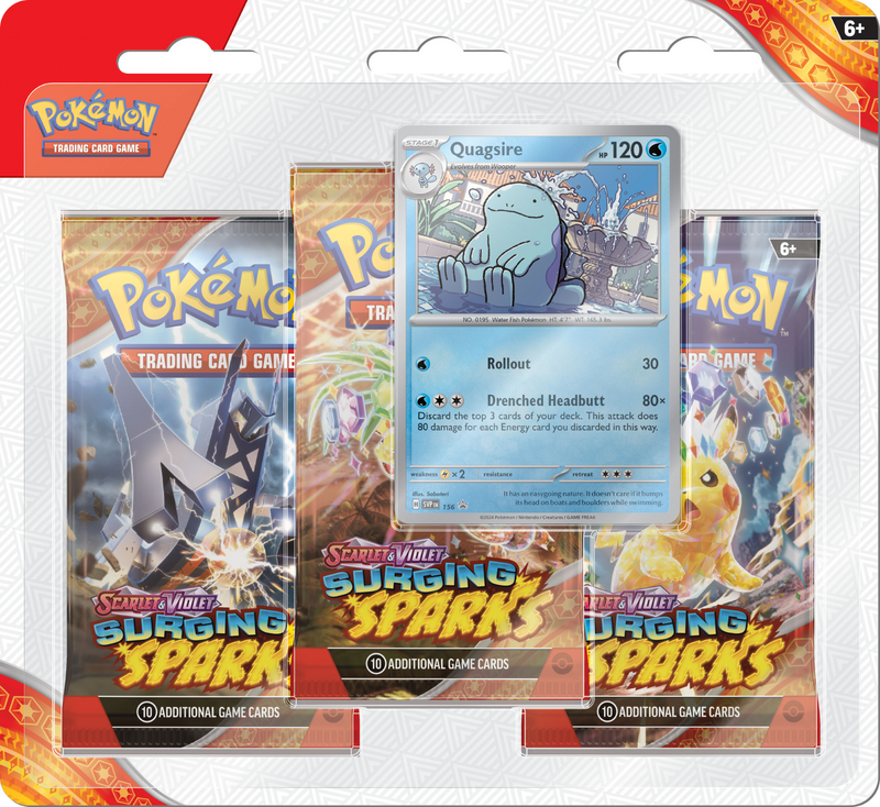 Pokemon TCG: Scarlet & Violet - Surging Sparks - Three-Booster Blister