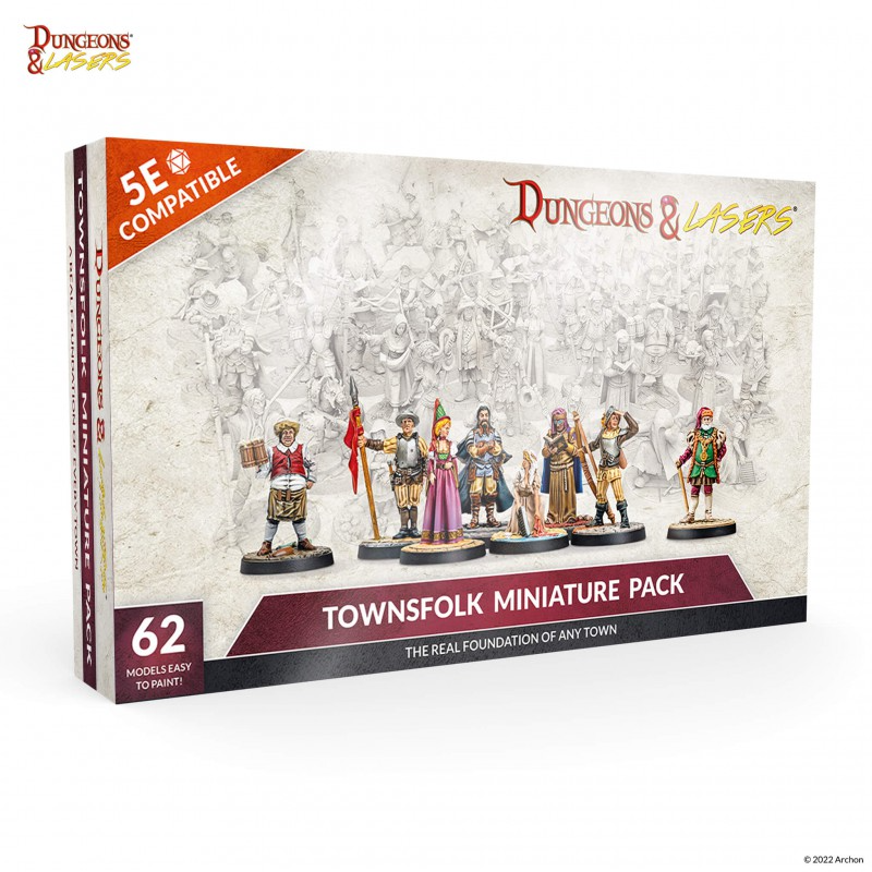 Dungeons and Lasers: Miniatures - Townsfolk Miniature Pack