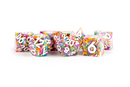Metallic Dice Games: Premium Handcrafted Sharp Edge Inclusion Polyhedral Dice Set - Sprinkles