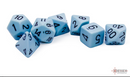 Chessex: Opaque Plasteel Blue w/ Black Polyhedral Dice Set (7) - CHX25466