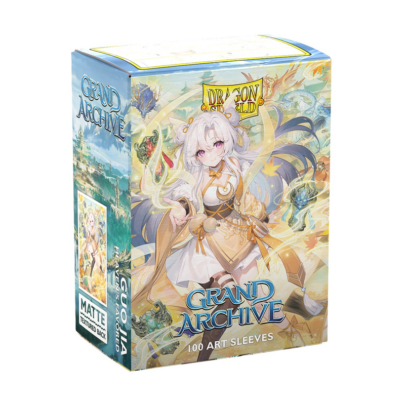 Dragon Shield: Art Deck Protector Sleeves - Standard Size Matte Art Grand Archive - 'Guo Jia: Heaven's Favored' (100)