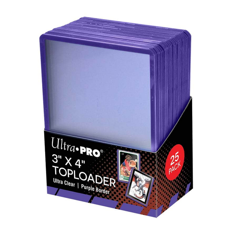 Ultra Pro: Toploader Purple Border - 3" X 4" (25)