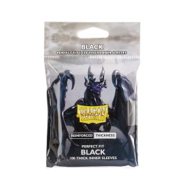 Dragon Shield: Deck Protector Thick Inner Sleeves - Standard Perfect Fit Black(100)