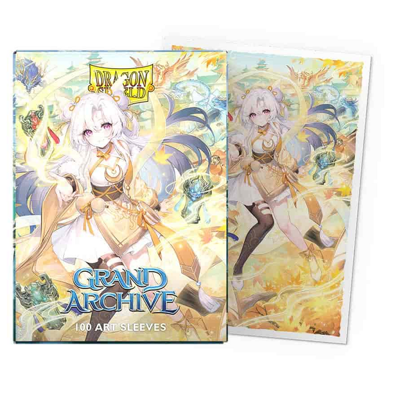 Dragon Shield: Art Deck Protector Sleeves - Standard Size Matte Art Grand Archive - 'Guo Jia: Heaven's Favored' (100)