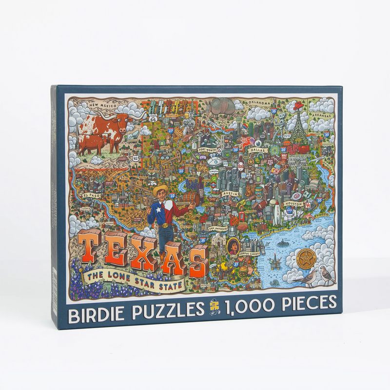 Kansas City Puzzle Company: Texas Map Puzzle - 1000 Piece Puzzle