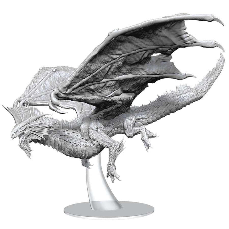 D&D Nolzur's Marvelous Miniatures - Unpainted Adult Silver Dragon (WZK90566) 
