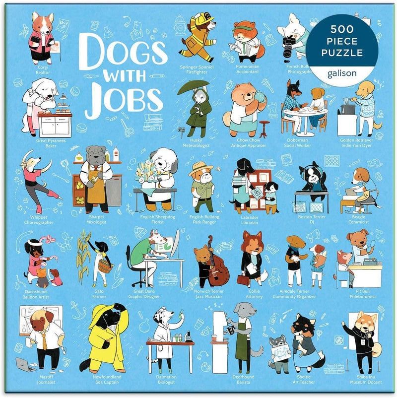 Mudpuppy Puzzles: Dogs with Jobs - 500 Piece Puzzle
