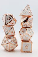 Foam Brain Games: Copper Embossed White RPG Dice Set 
