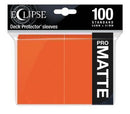 Ultra Pro: Eclipse PRO-Matte Deck Protector Sleeves - Standard Size Pumpkin Orange (100) 66mm x 91mm 