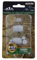 WizKids Deep Cuts Miniatures - Barrel and Piles of Barrels - Unpainted (WZK73361)