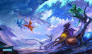 GamerMats: 'Circle of Life' 14"x24"&1/8" Stitched Gaming Playmat 