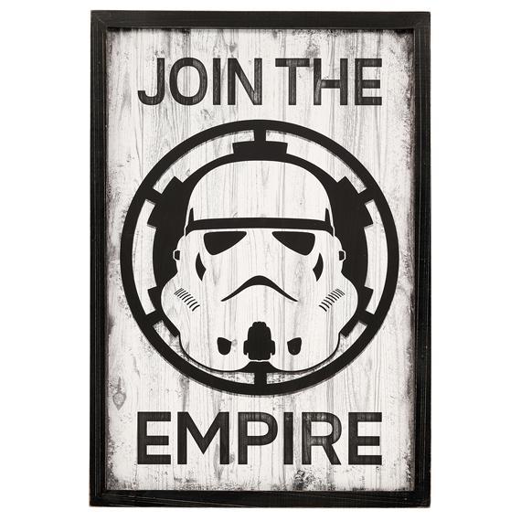 Join the Empire Framed Wooden Wall Hang