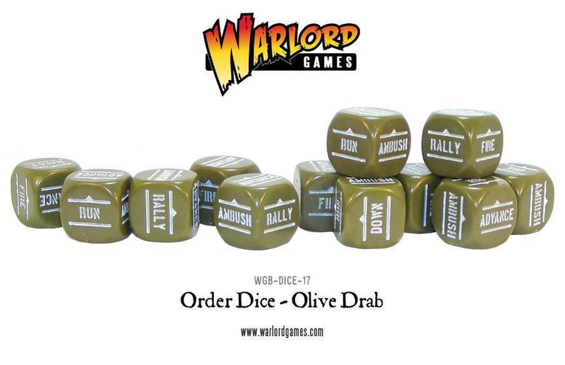 Bolt Action: Order Dice - Olive Drab