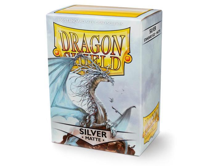 Dragon Shield: Deck Protector Sleeves - Standard Size Matte Silver (100)