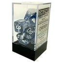 Chessex: Nebula Black w/ White - Polyhedral Dice Set (7) - CHX27408