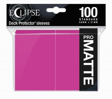 Ultra Pro: Eclipse PRO-Matte Deck Protector Sleeves - Standard Size Hot Pink (100) 66mm x 91mm 