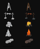 Pathfinder Deep Cuts Miniatures - Campfire & Sitting Log - Unpainted (WZK73860)