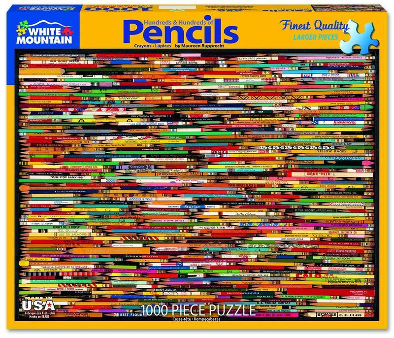 White Mountain Puzzles: Pencil Collage - 1000 Piece Puzzle Puzzles 