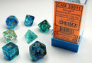 Chessex: Oceanic w/ Gold Nebula - Polyhedral Dice Set (7) - CHX30011
