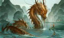 GamerMats: 'Noble Serpent' 14"x24"&1/8" Stitched Gaming Playmat 