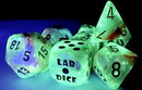 Chessex: Lustrous Luminary - Seashell w/ Black Lab Polyhedral Dice Set (7) (CHX30056) 
