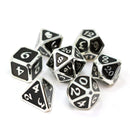 Die Hard: Mythica Platinum Onyx Metal 16mm - Polyhedral Dice Set (7)