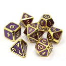 Die Hard: Mythica Gold Amethyst Metal 16mm - Polyhedral Dice Set (7)