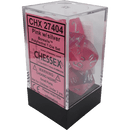 Chessex: Borealis Pink w/ Silver - Polyhedral Dice Set (7) - CHX27404