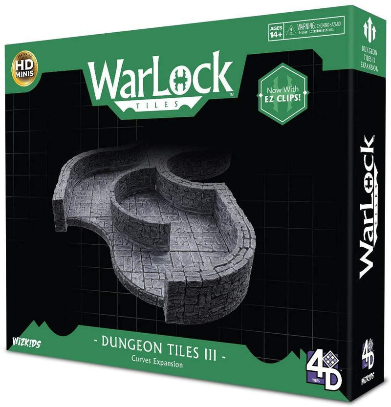 WizKids: Warlock Tiles - Dungeon Tiles III - Curves Tabletop Miniatures 
