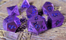 Forged Gaming: Polished Purple with Blue Mica - Metal RPG Dice Set 