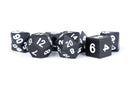 Metallic Dice Games: Black Metal 16mm - Polyhedral Dice Set (7)
