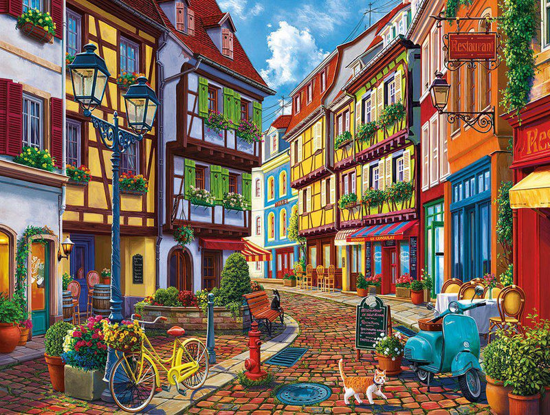 White Mountain Puzzles: Old World Street - 550 Piece Puzzle