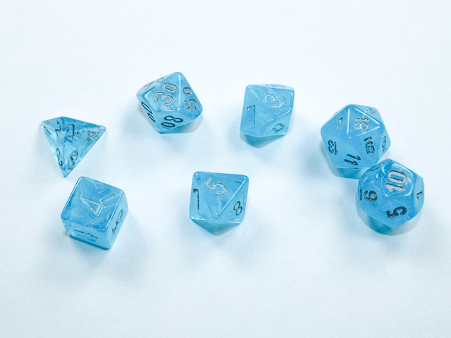 Chessex: Luminary Sky w/ Silver - Mini Polyhedral Dice Set (7) - CHX20566 