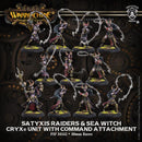 Warmachine: Cryx - Satyxis Raiders & Sea Witch Cryx Unit & Command Attachment (Resin)