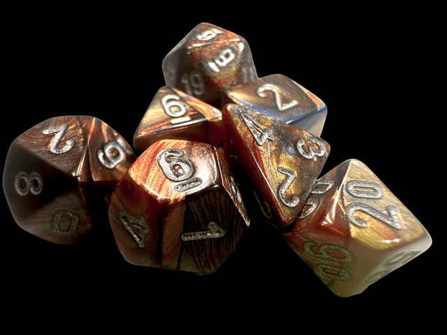 Chessex: Lustrous Gold - Mini Polyhedral Dice Set (7) - CHX20493 