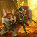 GamerMats: Dragon Art Coaster - 'Corgi and Elf'