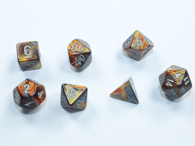 Chessex: Lustrous Gold - Mini Polyhedral Dice Set (7) - CHX20493 