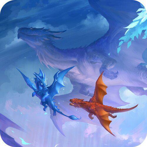 GamerMats: Dragon Art Coaster - 'Flying Lessons'