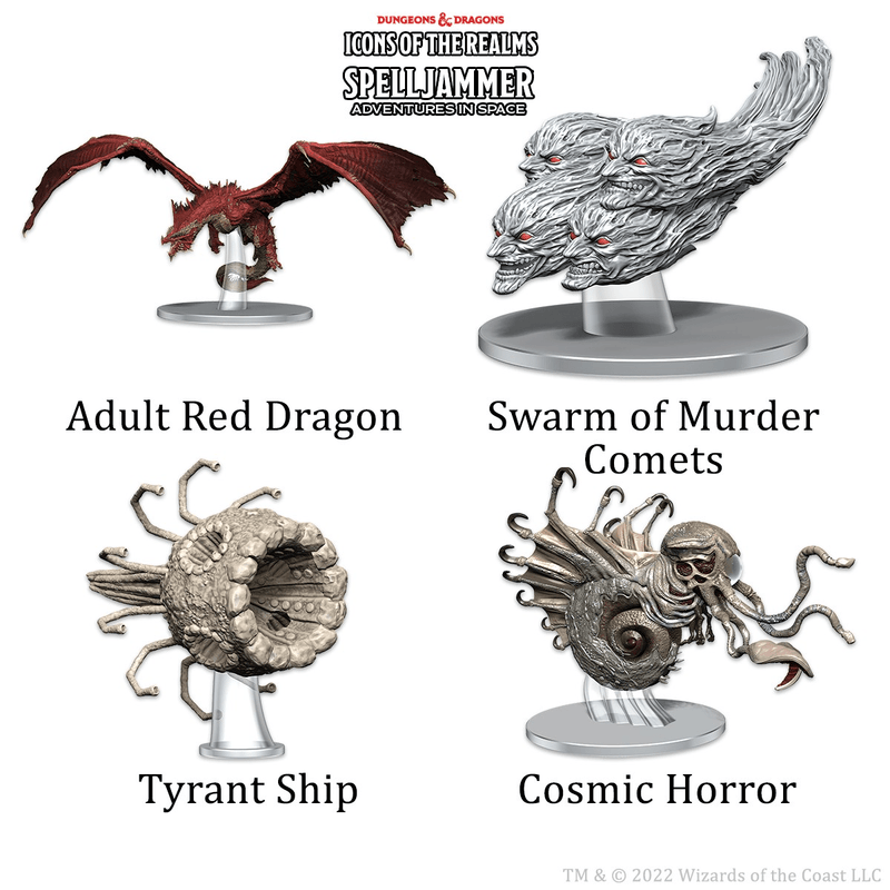 D&D Icons of the Realms: Ship Scale - Spelljammer Adventures in Space - Threats from the Cosmos - Premium Painted Figure Set 