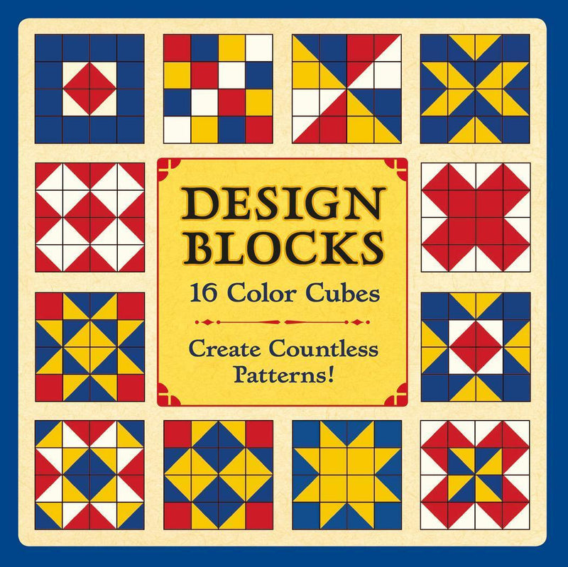 Pomegranate Design Blocks: 16 Color Cubes Block Puzzle Puzzles 