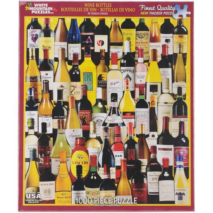 White Mountain Puzzles: Wine Bottles - 1000 Piece Puzzle