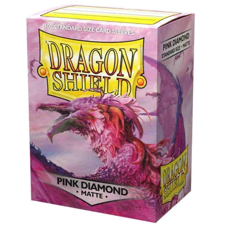 Dragon Dragon Shield: Deck Protector Sleeves - Standard Size Matte Pink Diamond (100) 