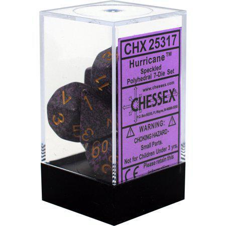 Chessex: Speckled Hurricane Purple w/ Gold - Polyhedral Dice Set (7) - CHX25317